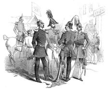 Prussian officers - Place d'Armes, Cologne, 1845. Creator: Unknown