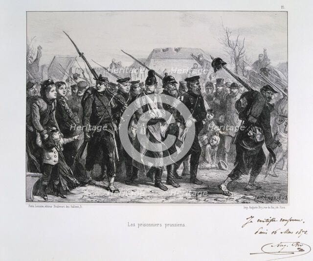 Prussian prisoners, Franco-Prussian War, 1870 (1872).  Artist: Auguste Bry