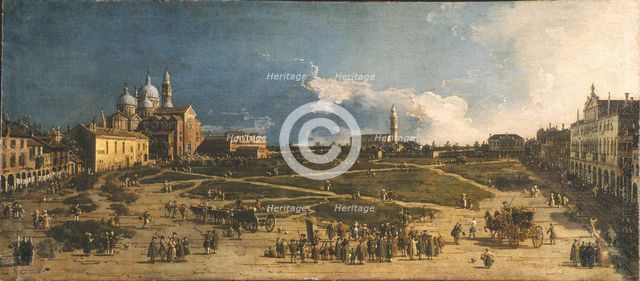 Prà della Valle in Padua, 1740s. Artist: Canaletto (1697-1768)