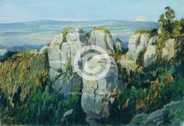 Prachau Rocks, 1902. Creator: Ferdinand Engelmuller.
