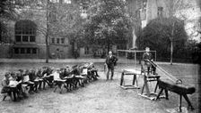 Practical lessons in perspective drawing, Germany, 1922.Artist: Photothek, Berlin