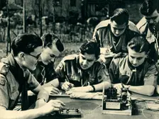 Practice in Morse Signalling 1944. Creator: Unknown