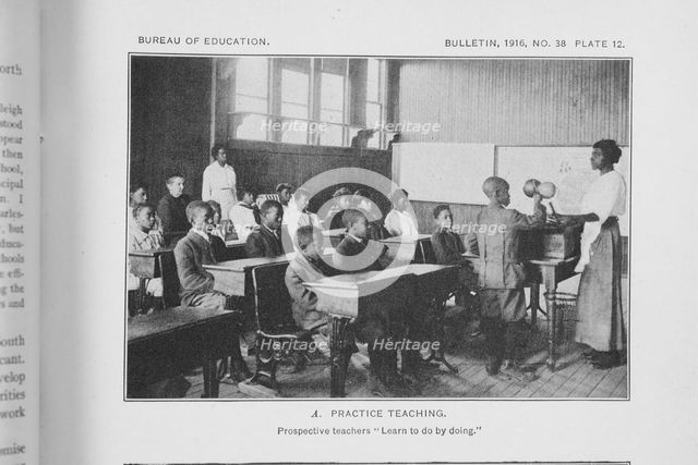 Practice teaching; Prospective teachers "Learn to do by doing", 1917. Creator: Unknown.