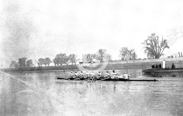 Practicing for the Universities' Boat-Race, 1895. Creator: George Meisenbach.