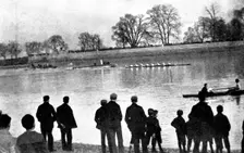 Practicing for the Universities Boat-Race, 1895. Creator: George Meisenbach