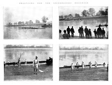Practicing for the Universities Boat-Race, 1895. Creator: George Meisenbach