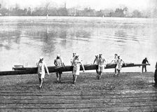 Practicing for the Universities Boat-Race, 1895. Creator: George Meisenbach