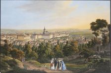 Prague Castle District (Hradcany), c. 1830. Creator: Morstadt, Vincenc (1802-1875)
