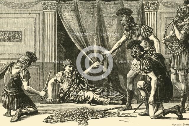 'Praetorian Guards Haling Claudius as Imperator', 1890.   Creator: Unknown.