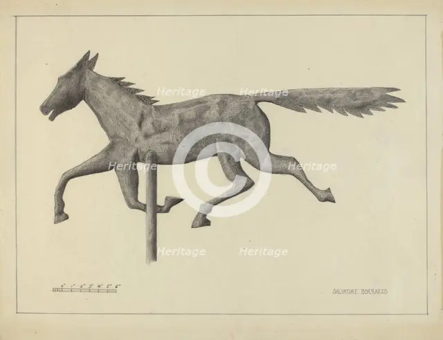 Prairie Horse Weather Vane, c. 1936. Creator: Salvatore Borrazzo.