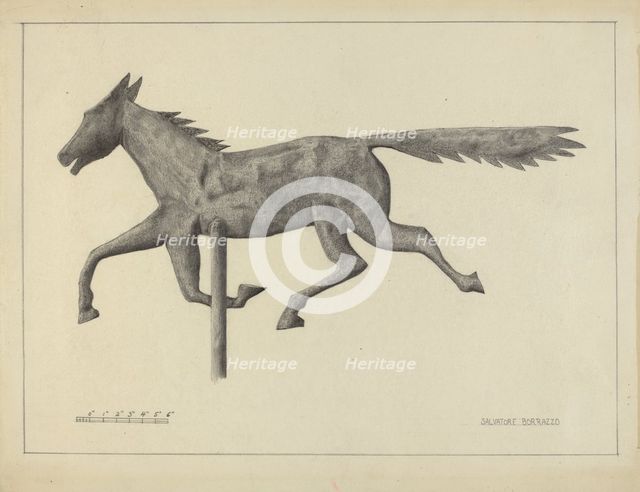 Prairie Horse Weather Vane, c. 1936. Creator: Salvatore Borrazzo.
