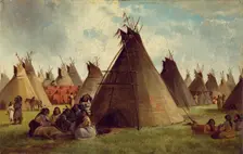 Prairie Indian Encampment, c1870. Creator: John Mix Stanley
