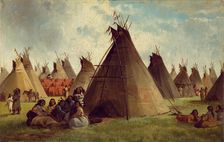 Prairie Indian Encampment, c1870. Creator: John Mix Stanley