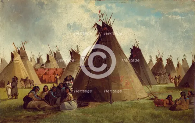 Prairie Indian Encampment, c1870. Creator: John Mix Stanley.