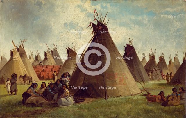 Prairie Indian Encampment, c1870. Creator: John Mix Stanley.