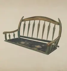 Prairie Schooner Seat, c. 1937. Creator: Wilbur M Rice