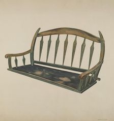 Prairie Schooner Seat, c. 1937. Creator: Wilbur M Rice