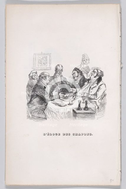 Praise of Chicken from The Complete Works of Béranger, 1836. Creator: Lacoste.