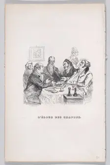 Praise of Chicken from The Complete Works of Béranger, 1836. Creator: Lacoste