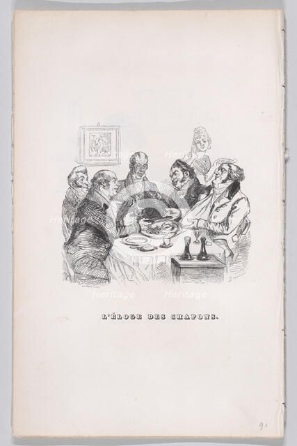 Praise of Chicken from The Complete Works of Béranger, 1836. Creator: Lacoste.