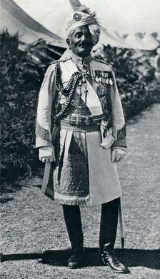 Pratap Singh (1845-1922), British Indian Army officer and Maharaja, 1914