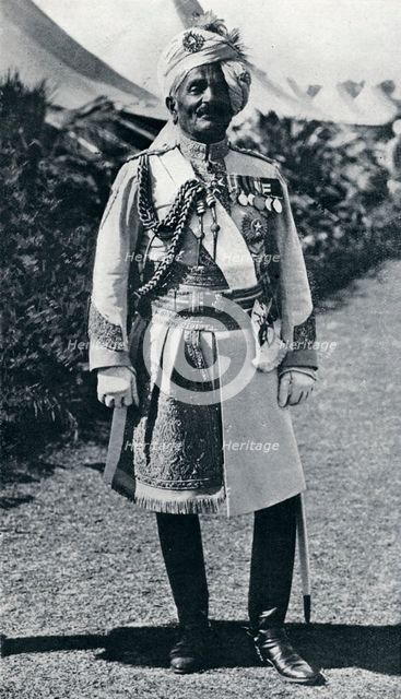 Pratap Singh (1845-1922), British Indian Army officer and Maharaja, 1914. Artist: Unknown
