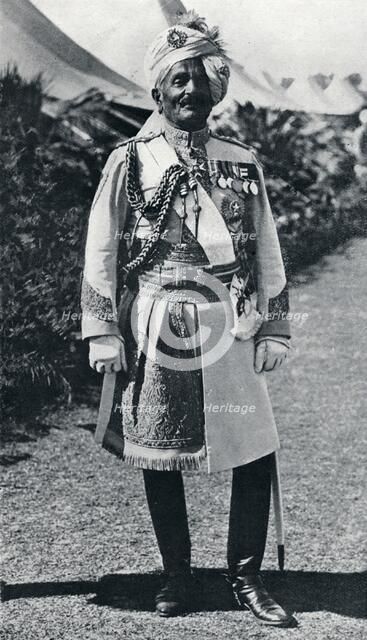 Pratap Singh (1845-1922), British Indian Army officer and Maharaja, 1914. Artist: Unknown