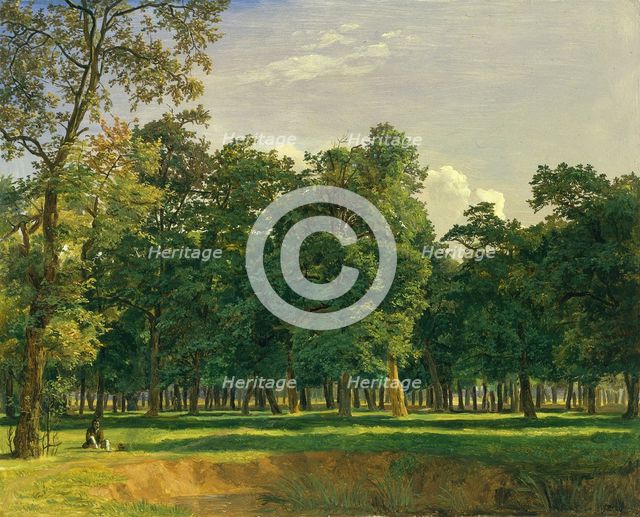 Prater Landscape, c. 1831. Creator: Ferdinand Georg Waldmüller (Austrian, 1793-1865).