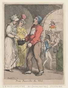 Pray Remember the Blind, 1801., 1801. Creator: Thomas Rowlandson