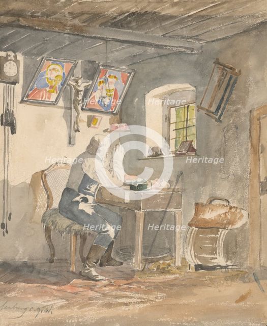 Prayer, 1841. Creator: Karoly Lajos Libay.