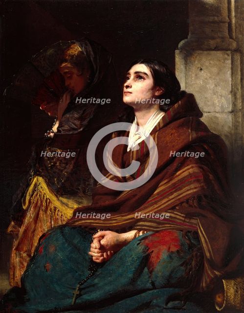 Prayer, 1859. Creator: John Phillip.