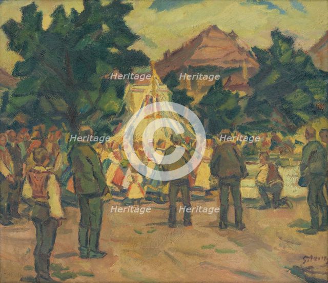 Prayer Meeting near Pezinok, 1937. Creator: Gustav Mally.