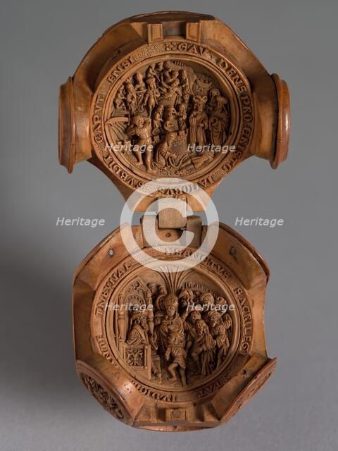 Prayer Nut with Scenes from the Life of St. James the Greater, c. 1500-1530. Creator: Adam Dircksz (Netherlandish, active c. 1500); Workshop, and.