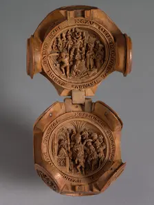 Prayer Nut with Scenes from the Life of St. James the Greater, c. 1500-1530. Creator: Adam Dircksz (Netherlandish, active c. 1500); Workshop, and