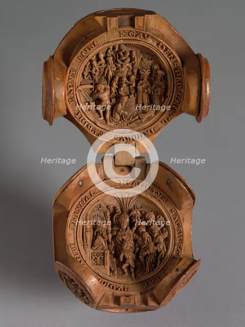Prayer Nut with Scenes from the Life of St. James the Greater, c. 1500-1530. Creator: Adam Dircksz (Netherlandish, active c. 1500); Workshop, and.