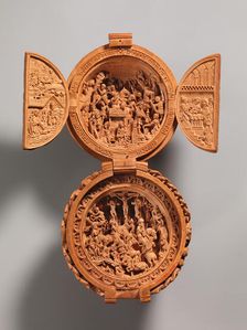 Prayer Bead with the Adoration of the Magi and the Crucifixion, early 16th century. Creator: Unknown