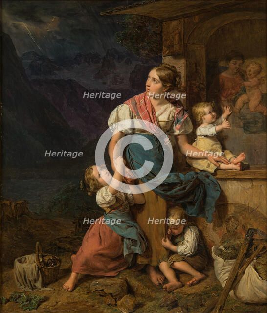 Prayer before the storm, 1832. Creator: Waldmüller, Ferdinand Georg (1793-1865).