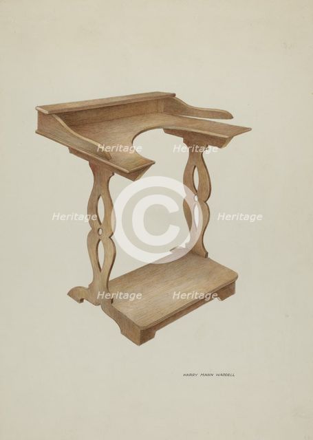 Prayer Bench, 1937. Creator: Harry Mann Waddell.