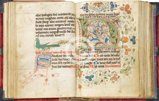 Prayer book. German manuscript on parchment with initials decorated with flowers, c.1425. Creator: Anonymous master.