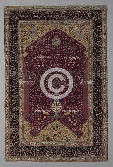 Prayer Carpet, India, 19th century. Creator: Unknown.