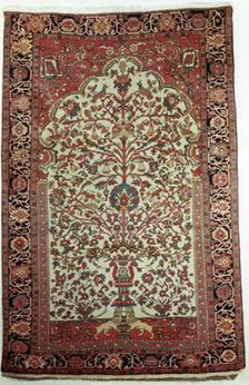 Prayer Carpet (Sarouk Style), Persia, 1875/1900. Creator: Unknown