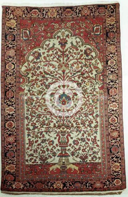 Prayer Carpet (Sarouk Style), Persia, 1875/1900. Creator: Unknown.