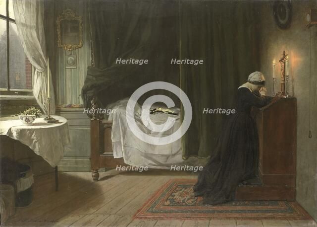 Prayer for the Deceased, 1864. Creator: Diederik Franciscus Jamin.