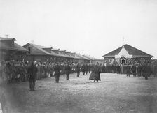 Prayer in a Prison Courtyard, 1890. Creator: Ivan Nikolaevich Krasnov