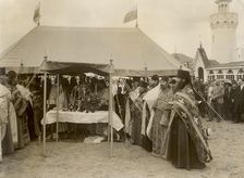 Prayer service before the opening of the exhibition, 1911. Creator: A. A. Antonov