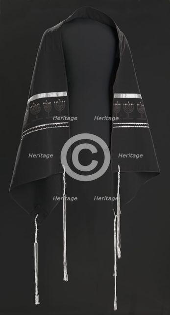 Prayer shawl from Beth Shalom B'nai Zaken Ethiopian Hebrew Congregation, 2010. Creator: Carolyn McCollough.