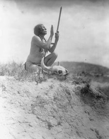 Prayer to the Great Mystery, (Slow Bull), c1907. Creator: Edward Sheriff Curtis
