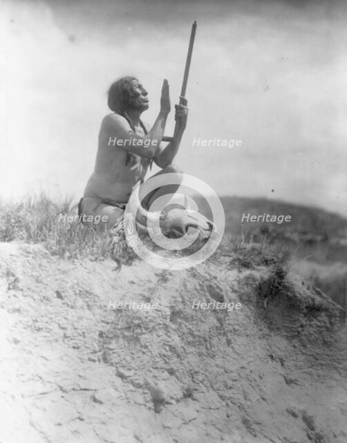 Prayer to the Great Mystery, (Slow Bull), c1907. Creator: Edward Sheriff Curtis.