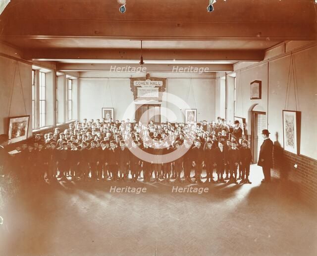 Prayers, Jews' Free School, Stepney, London, 1908. Artist: Unknown.