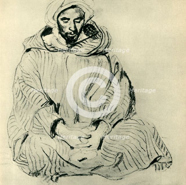 Praying Arab, 1832, (1943). Creator: Eugene Delacroix.